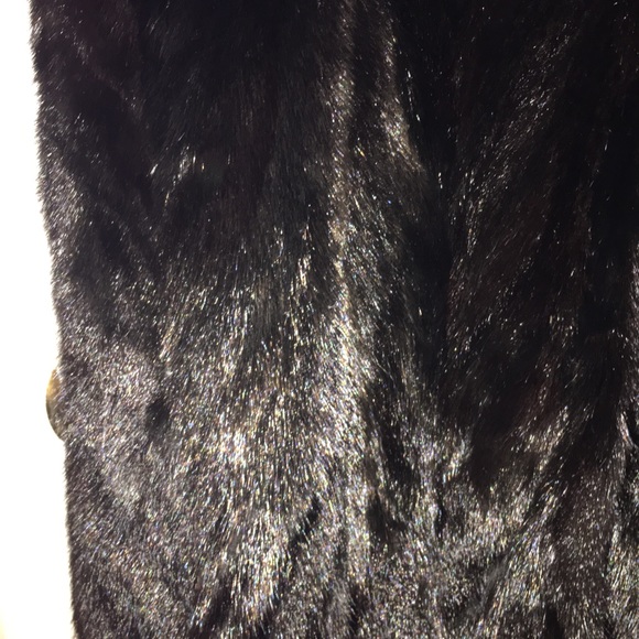BlackGlamma Mink Full Length Designer Herringbone Coat 10 --12 - Picture 7 of 9